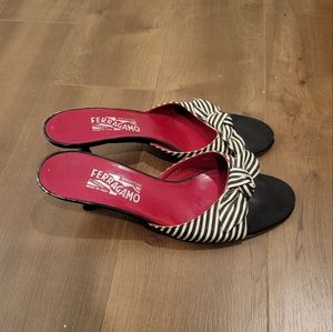 Salvatore Ferragamo striped sandals size 9.5